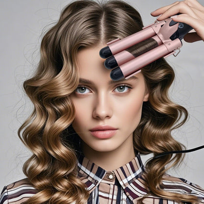 Mistcado 3 barrel waver showing non slip matte handle