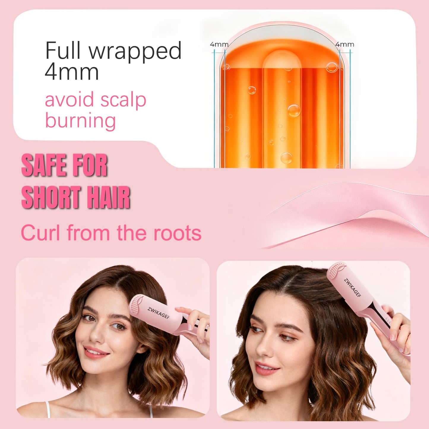 Zwikagef hair waver packaging and included accessories