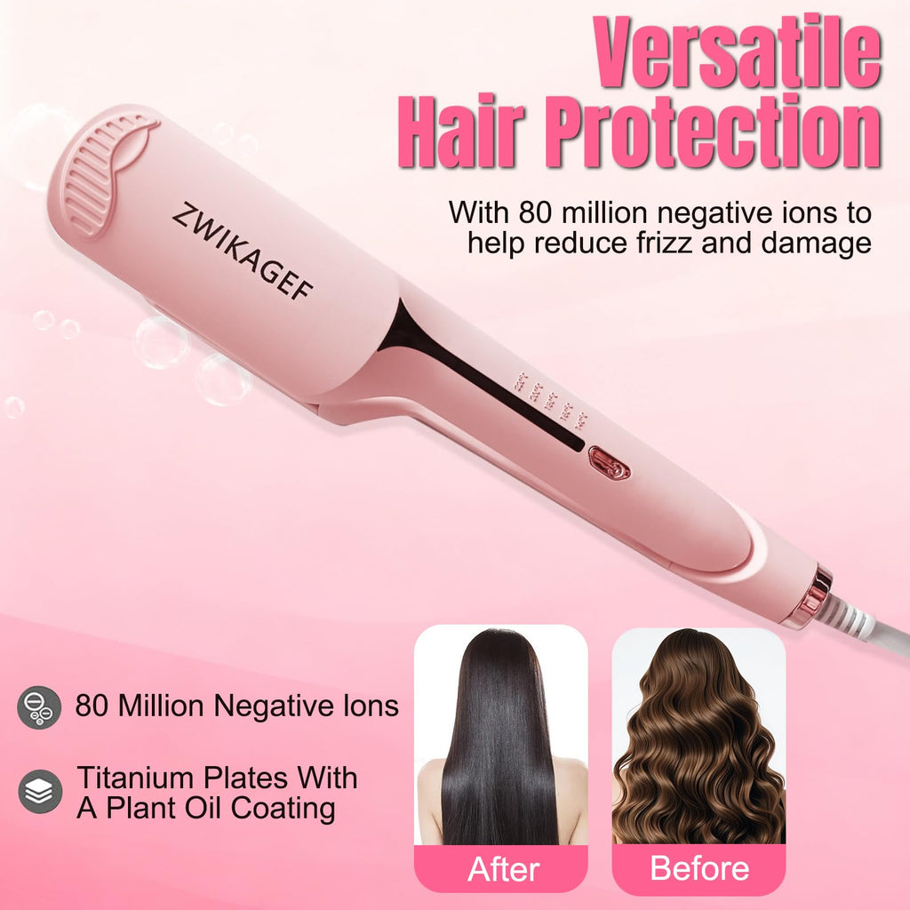Ergonomic handle and safety features of Zwikagef hair crimper