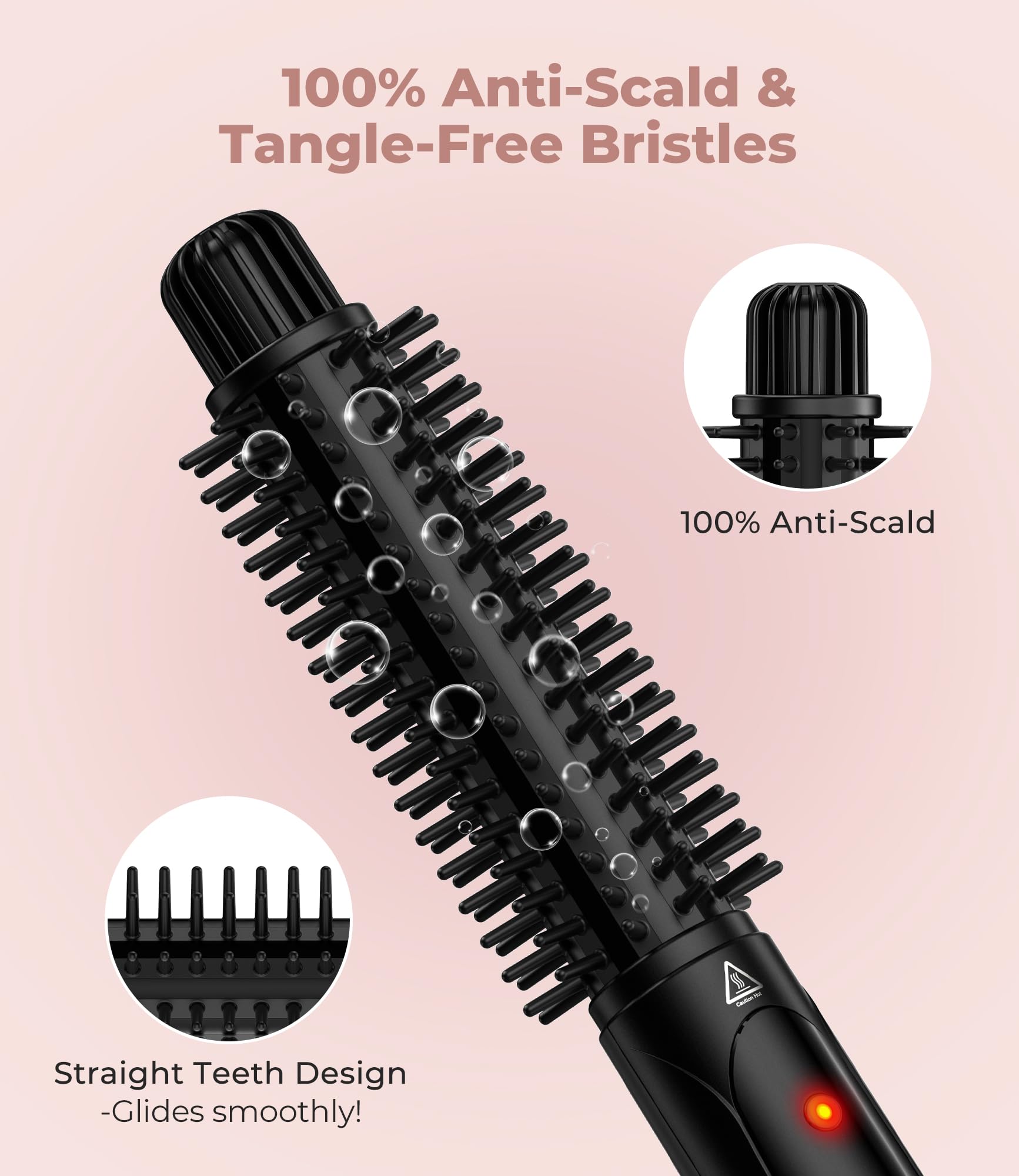 Side profile of Farery round brush curling iron