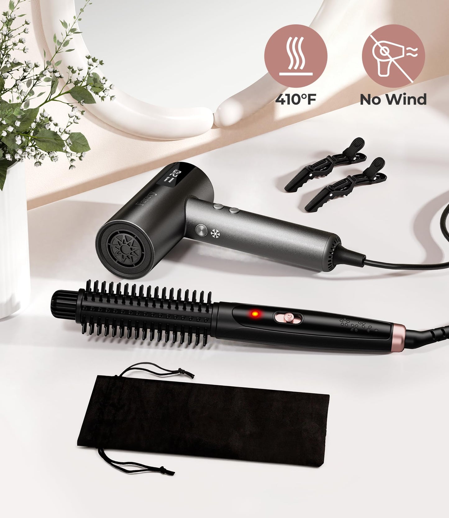 Farery thermal brush heating element display