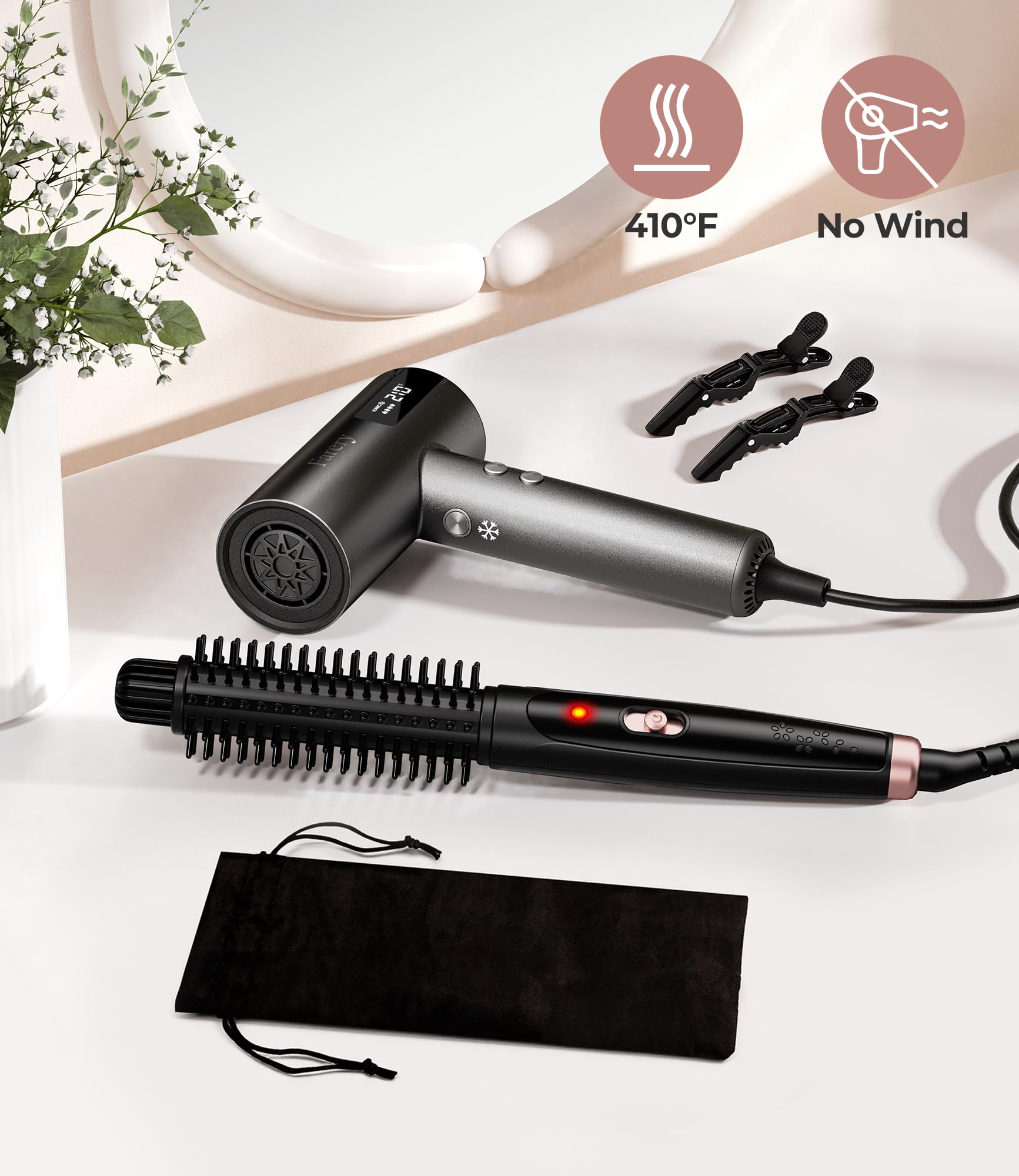 Farery thermal brush heating element display