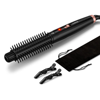 Packaging and included components of Farery curling brush