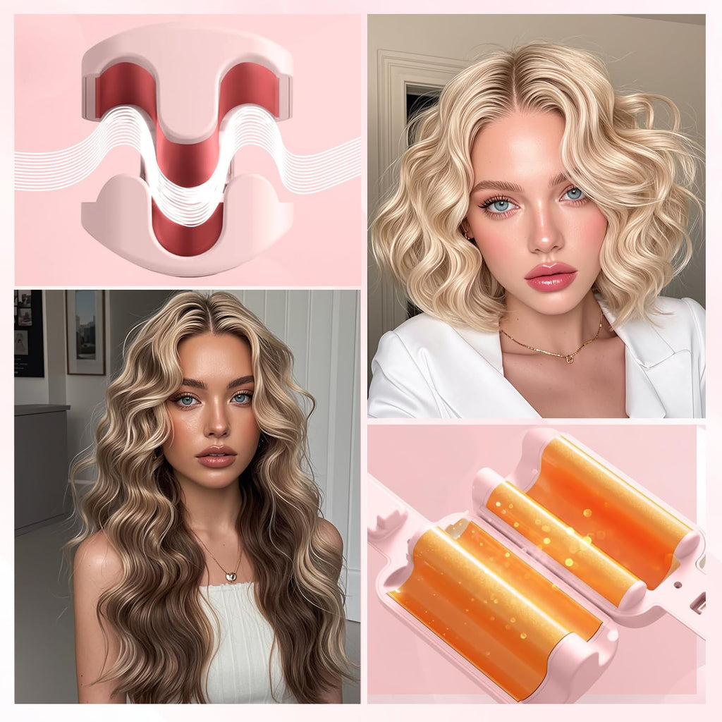 Chikyo Rovy Wave curling iron showing temperature settings
