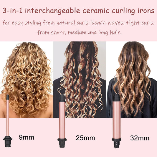 Close up of Unobey hair curler digital temperature display