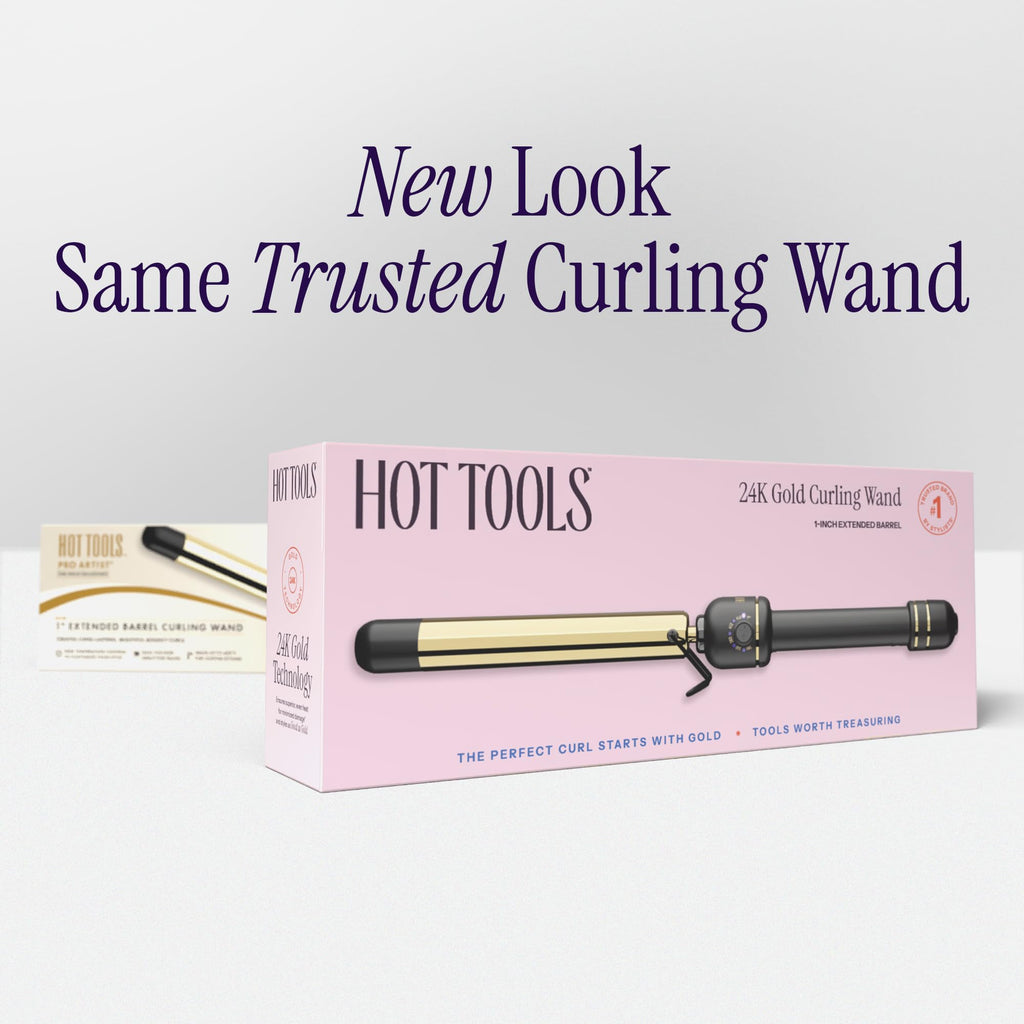 Hot Tools hair styling tool box and wand components