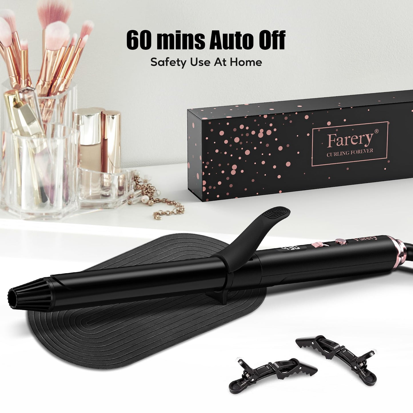 Farery styling tool with swivel cord and plug