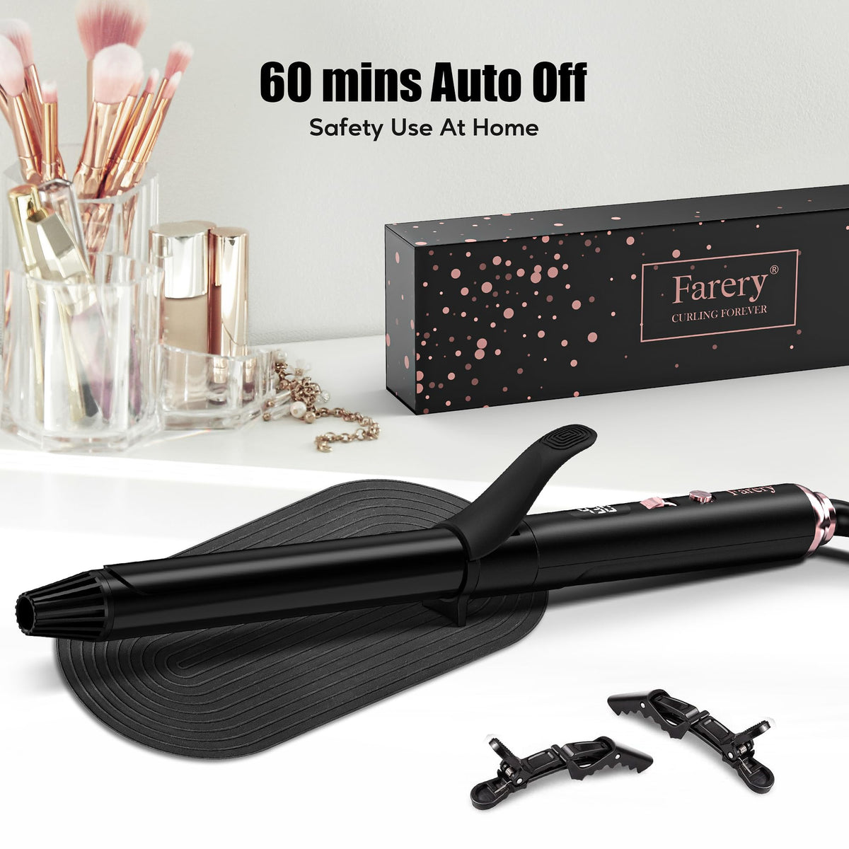 Farery styling tool with swivel cord and plug
