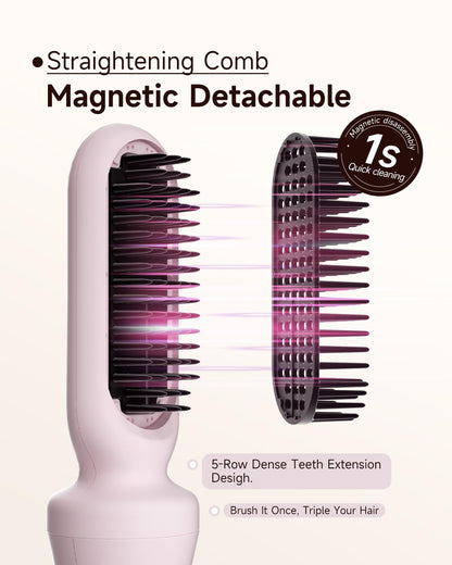 Tsuyagla straightening brush attachment for smooth hair