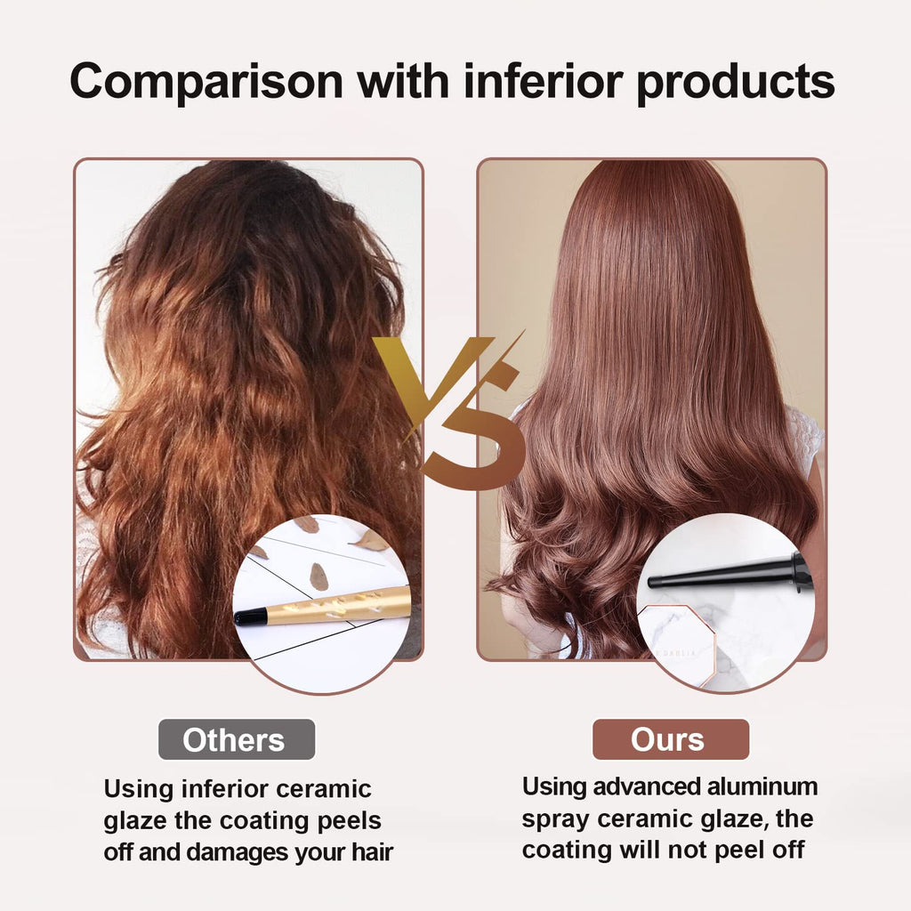 Close up of Lura hair curler heat control buttons