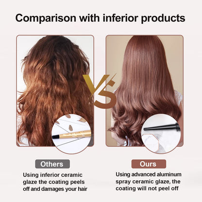 Close up of Lura hair curler heat control buttons