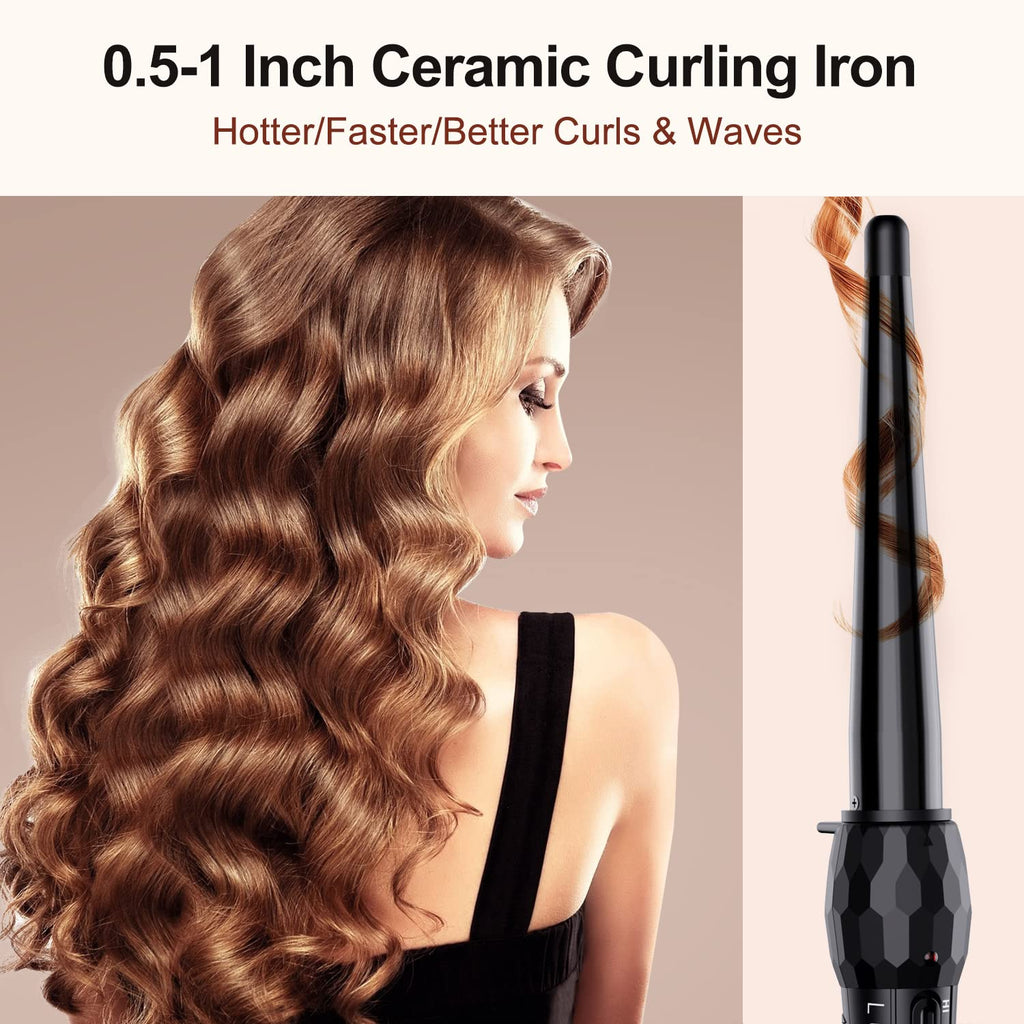 Professional Lura ceramic tourmaline wand with cool tip