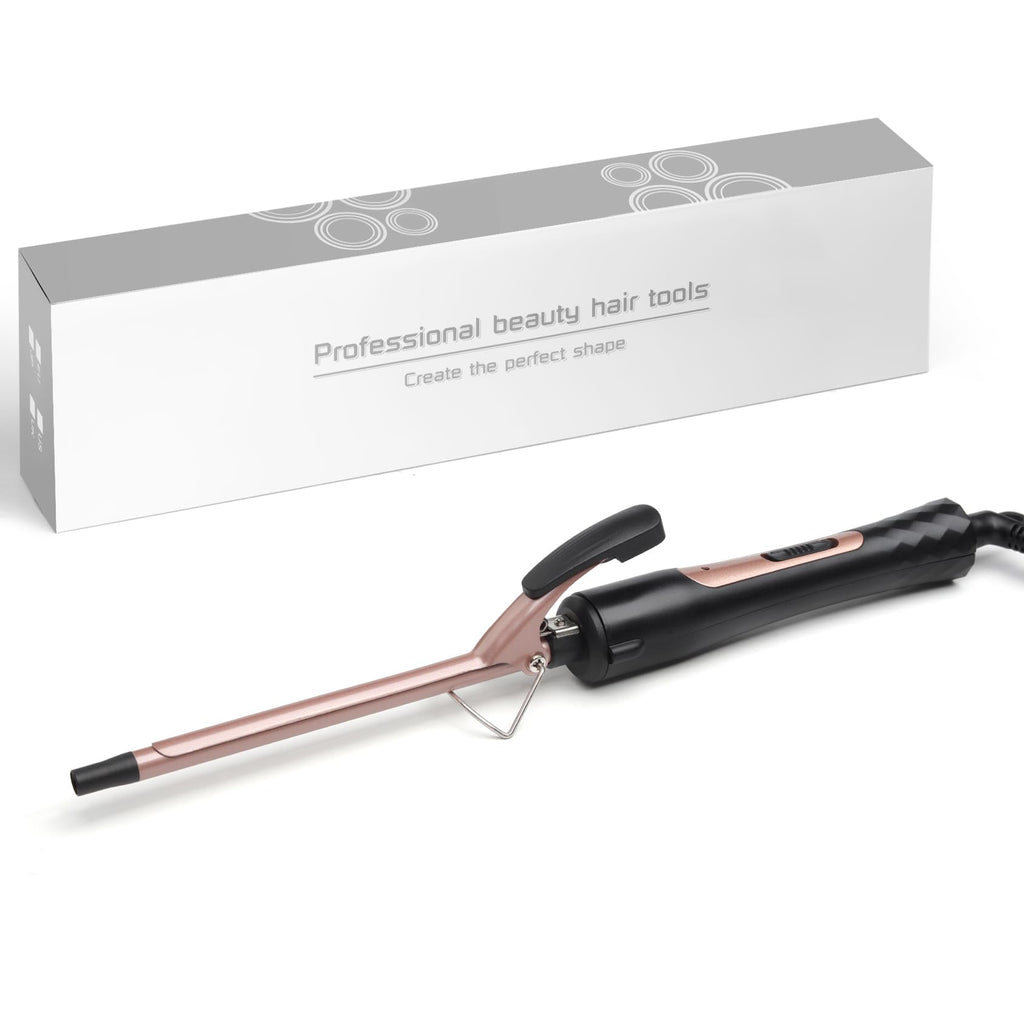 Travel friendly thin curling iron for short hair