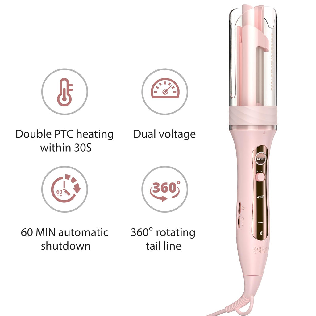 Zavarea hair styling tool with heat settings menu