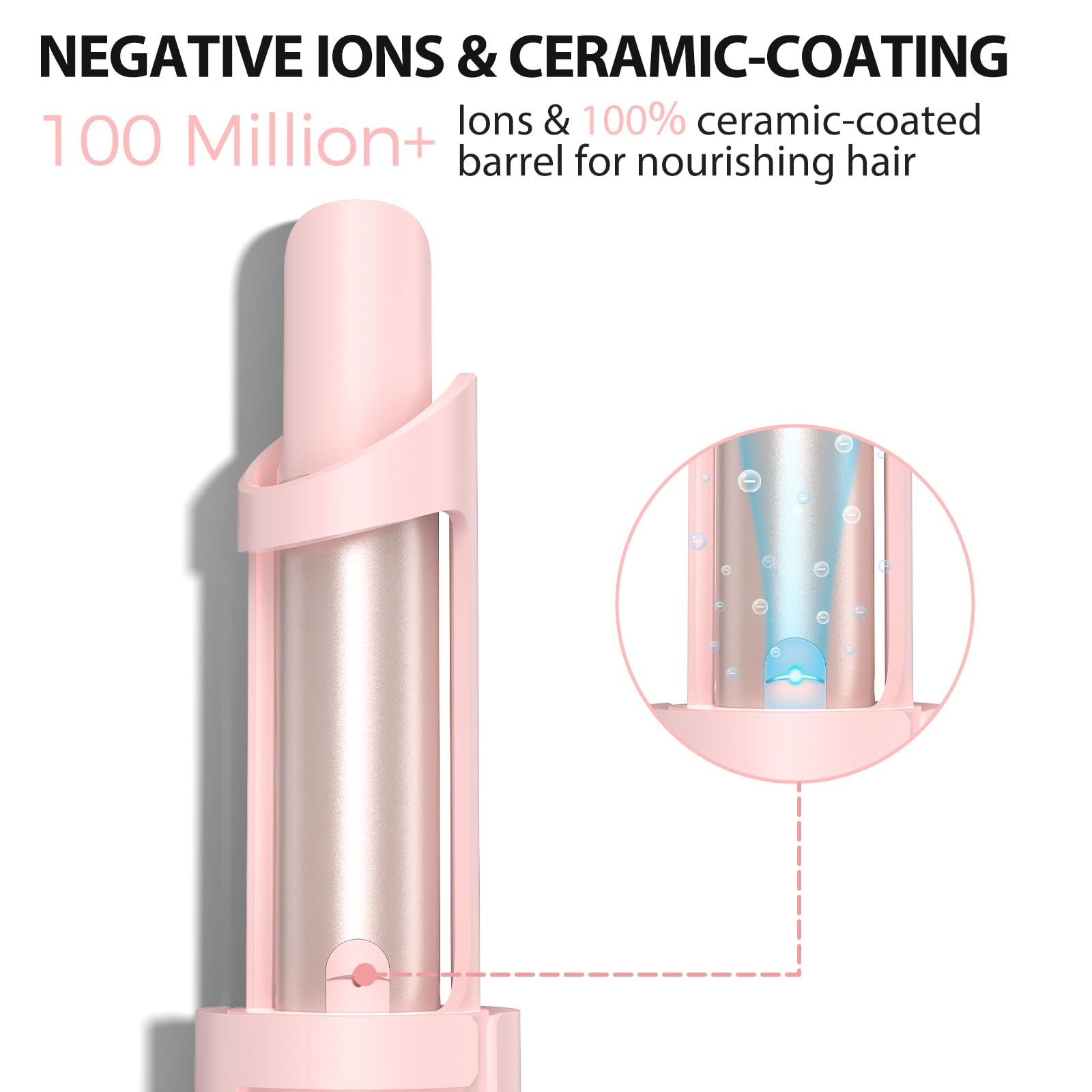 Packaging and included accessories for Zavarea curling iron