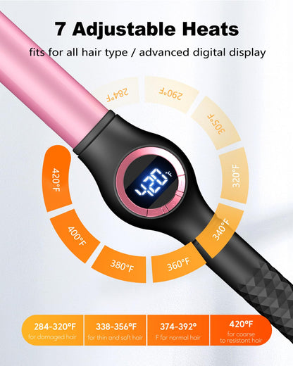 Orynne curling wand with 360 degree swivel cord detail