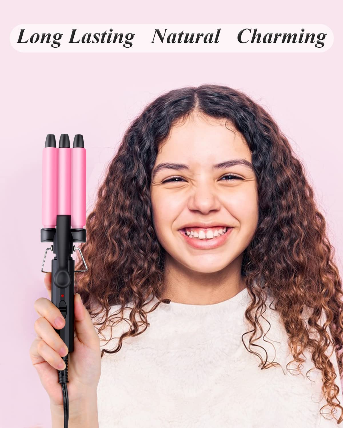 Back view of Youuish dual voltage curling iron