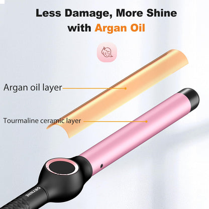 Orynne curling wand components including heat resistant pad