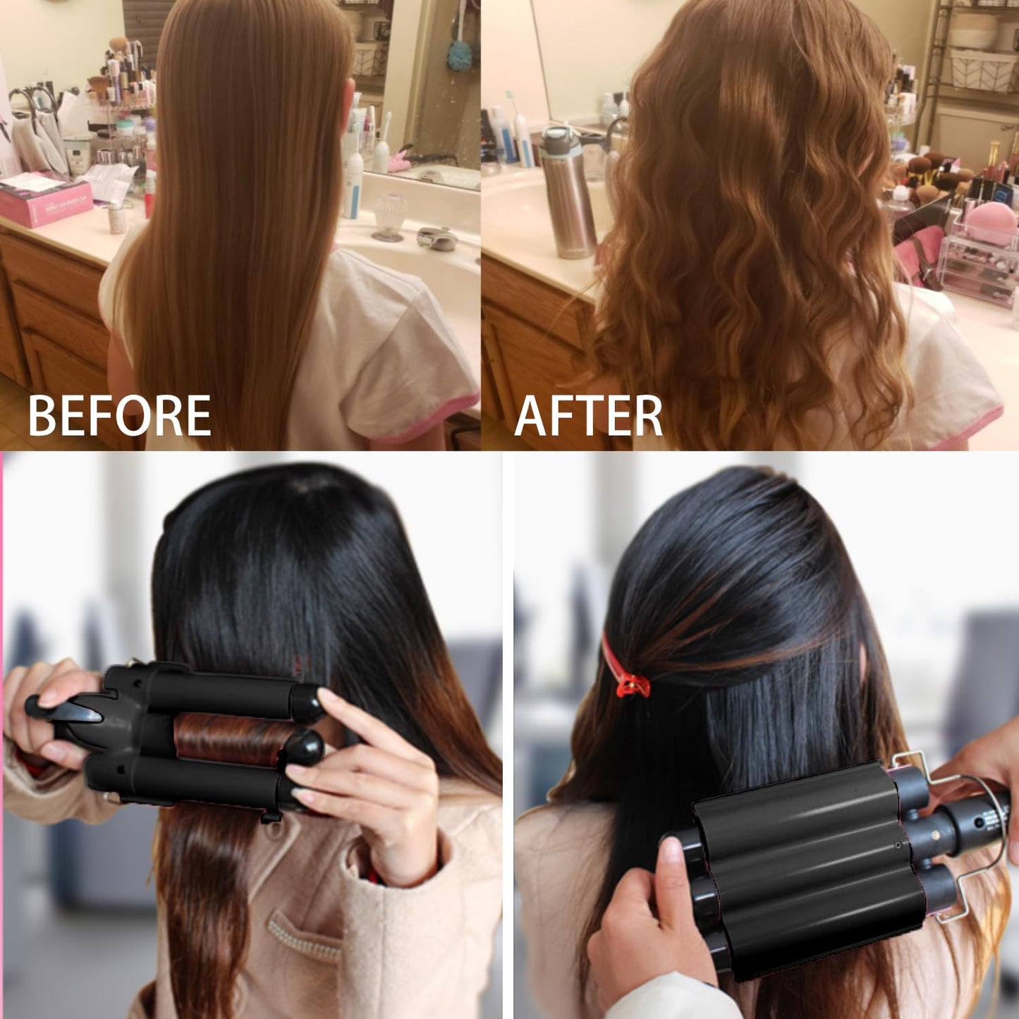 Ergonomic handle and power cord of Dopheuor 1.25 inch hair curler