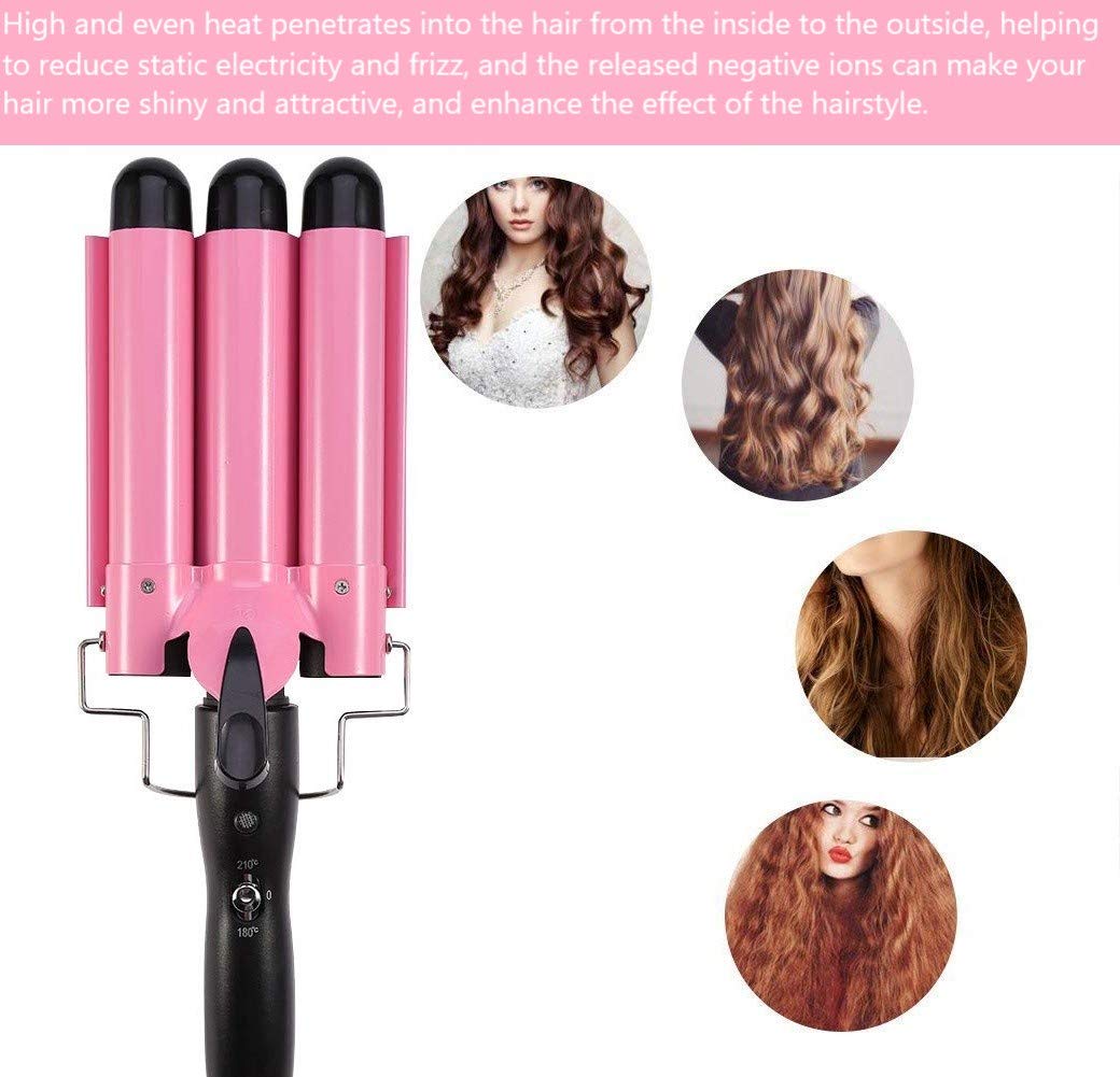 Ergonomic handle of Modvica 32mm jumbo barrel waver