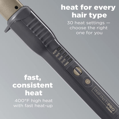 Conair curling wand digital temperature display and controls