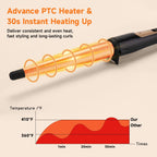 Side profile of Mcodon professional curling iron wand.