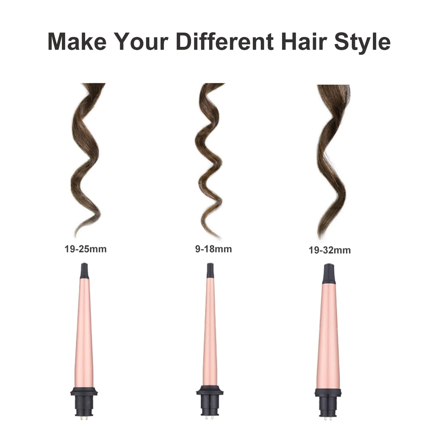 User wearing heat resistant glove while using Jaeton curling wand