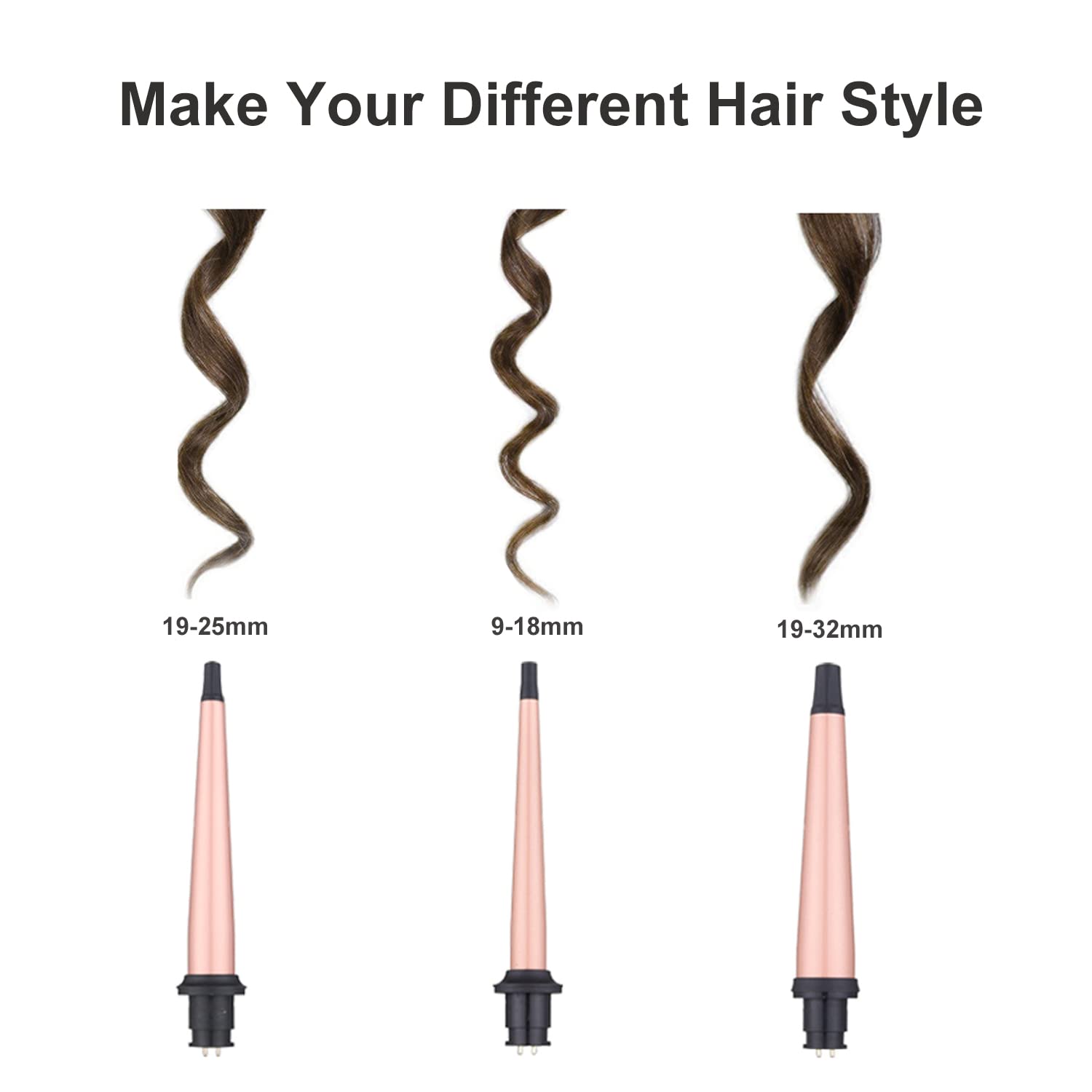 User wearing heat resistant glove while using Jaeton curling wand