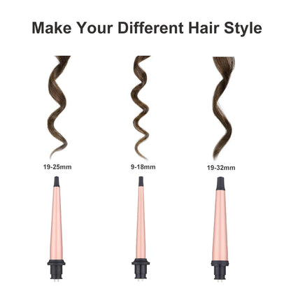 User wearing heat resistant glove while using Jaeton curling wand