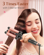 Kinked ceramic curling iron barrels and hair straightener attachment