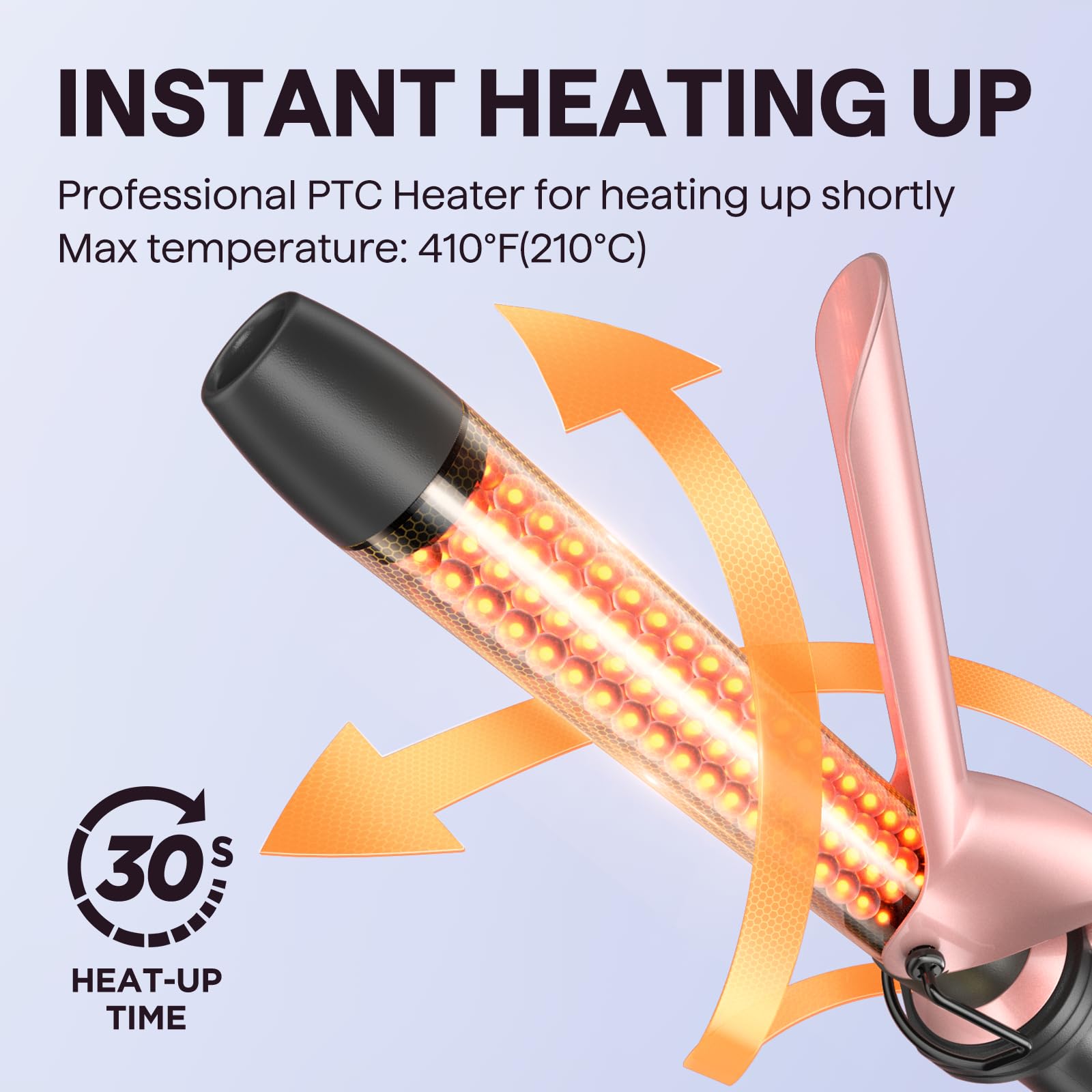 Wavytalk hair styling set thermal brush attachment close up