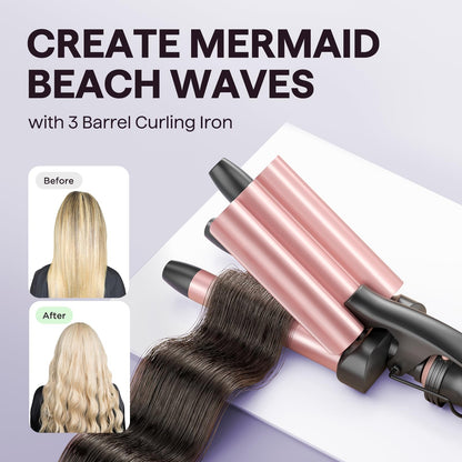 Wavytalk 5 in 1 Curling Wand Set with included heat resistant glove