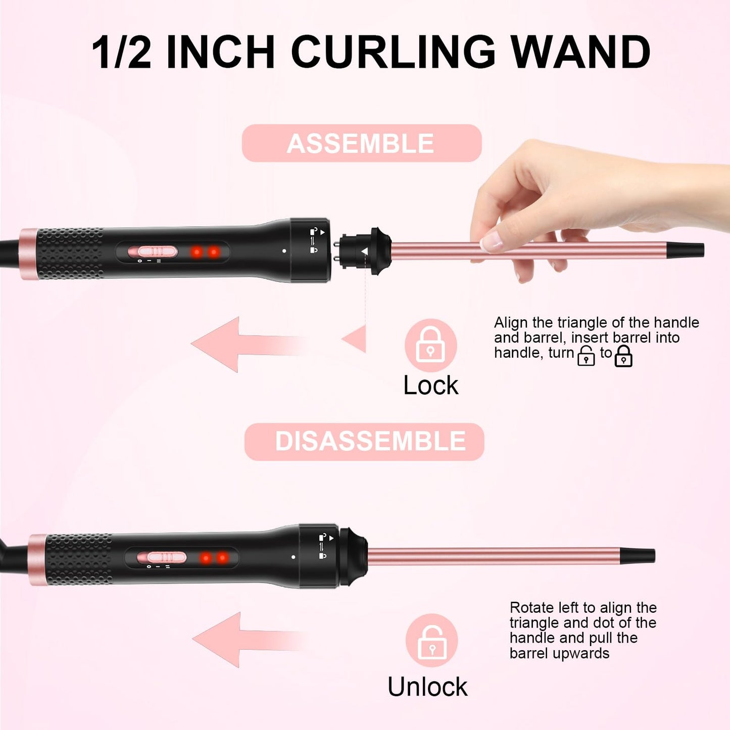 Vnina small curling wand travel friendly design