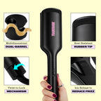 Close up of 1.25 inch hair waver barrels