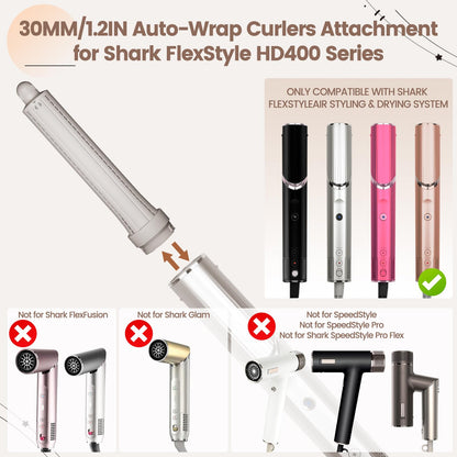AFDD long curling barrel attachment auto-wrap mechanism