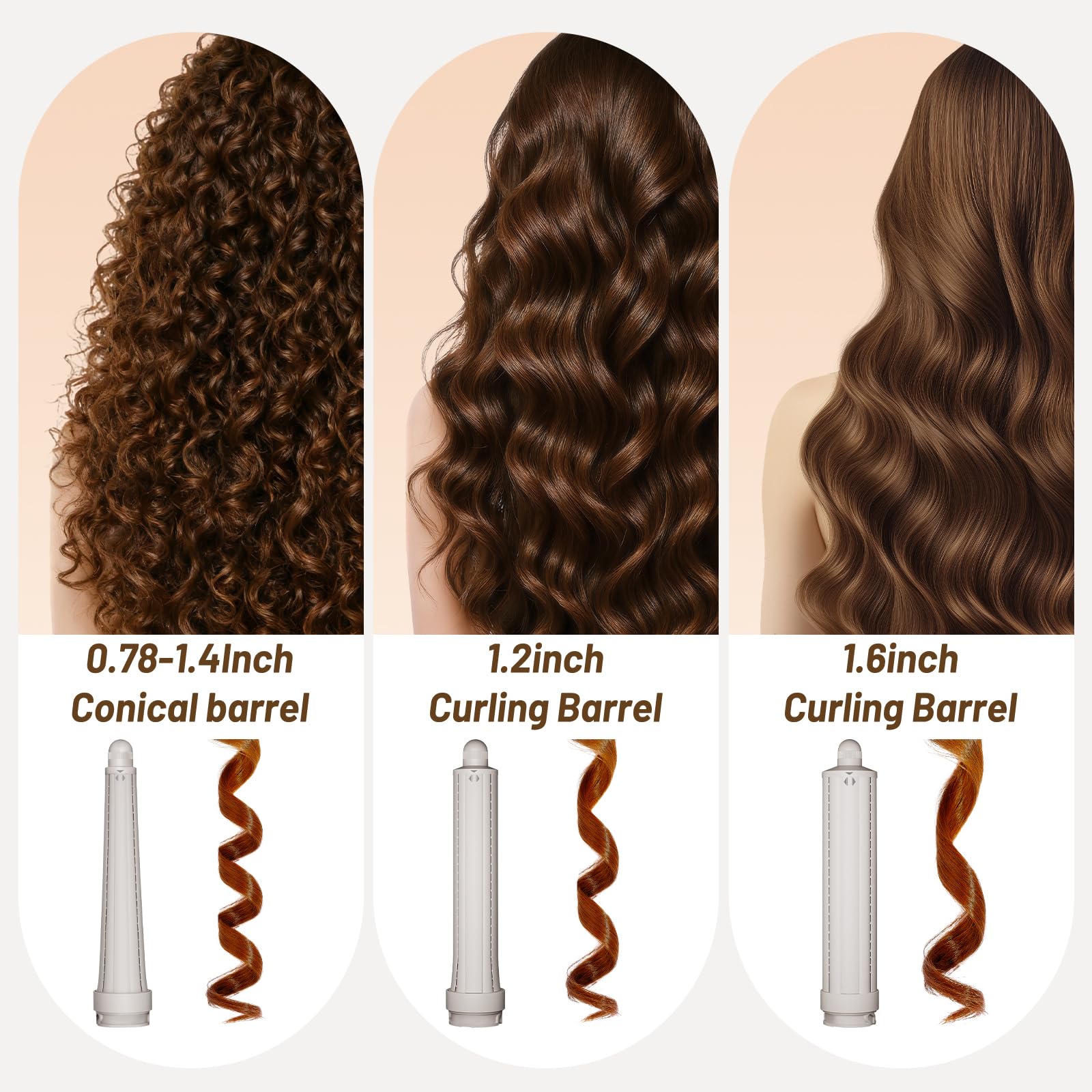 Packaging and included components of AFDD curling barrel