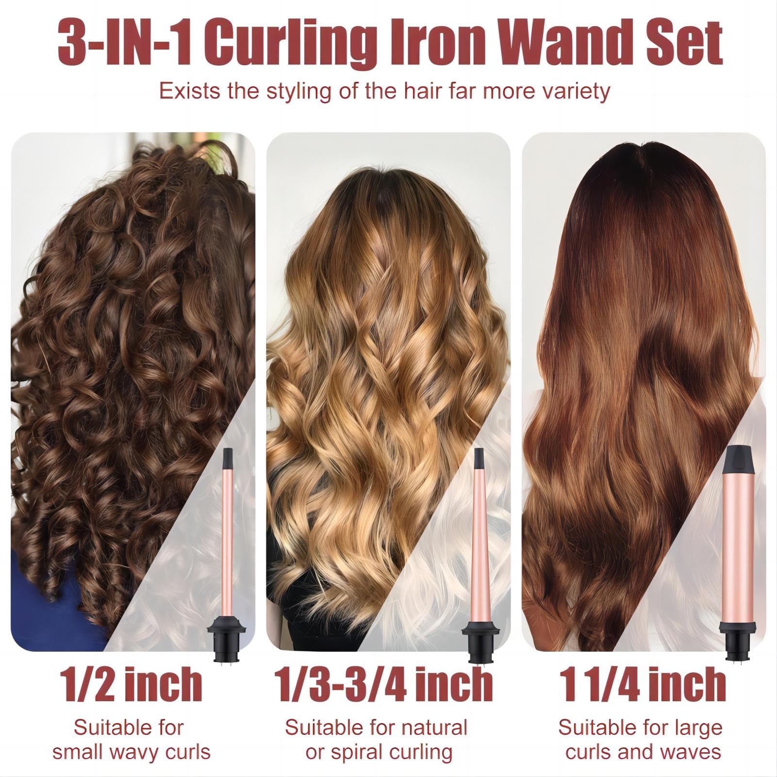 Siquer hair styling tool showing rose gold barrels and black handle