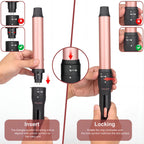 Siquer curling wand set with heat resistant glove and packaging