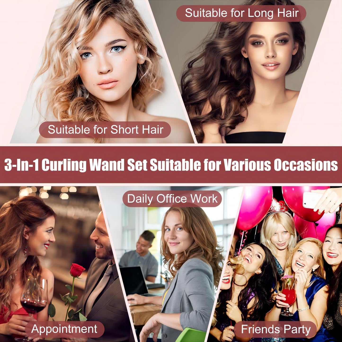 Siquer hair curler temperature control display and settings