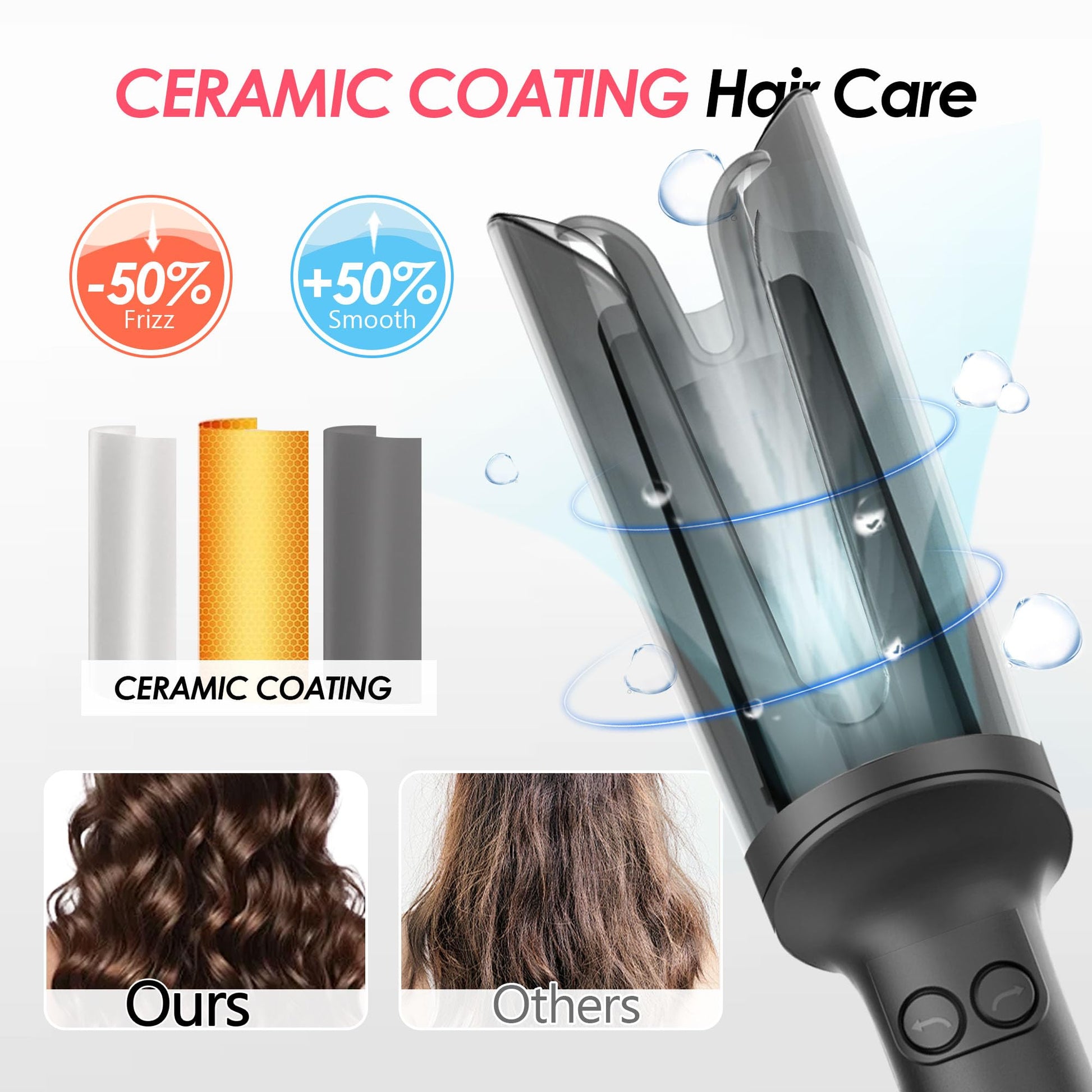 Safety anti-scald design of La Maesii hair curler