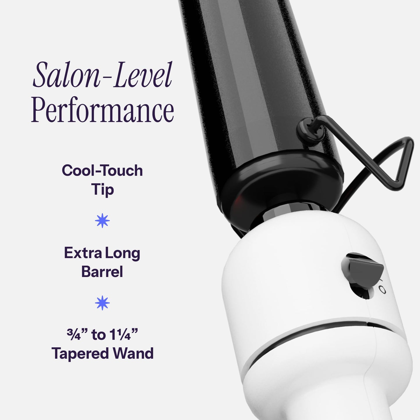 Hot Tools curling iron variable heat dial and controls