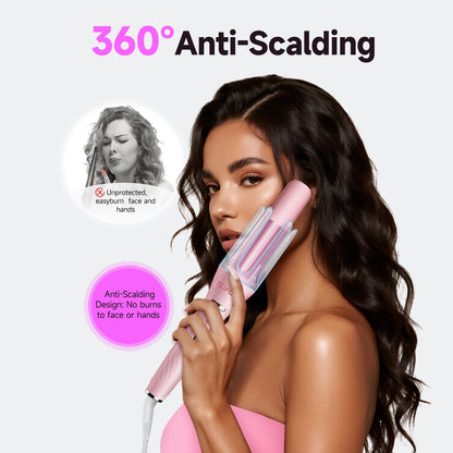 Side profile of Tsuyagla 3-in-1 ceramic curling wand