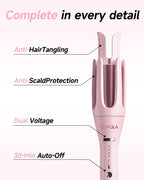 Tsuyagla hair curler 360-degree swivel cord feature