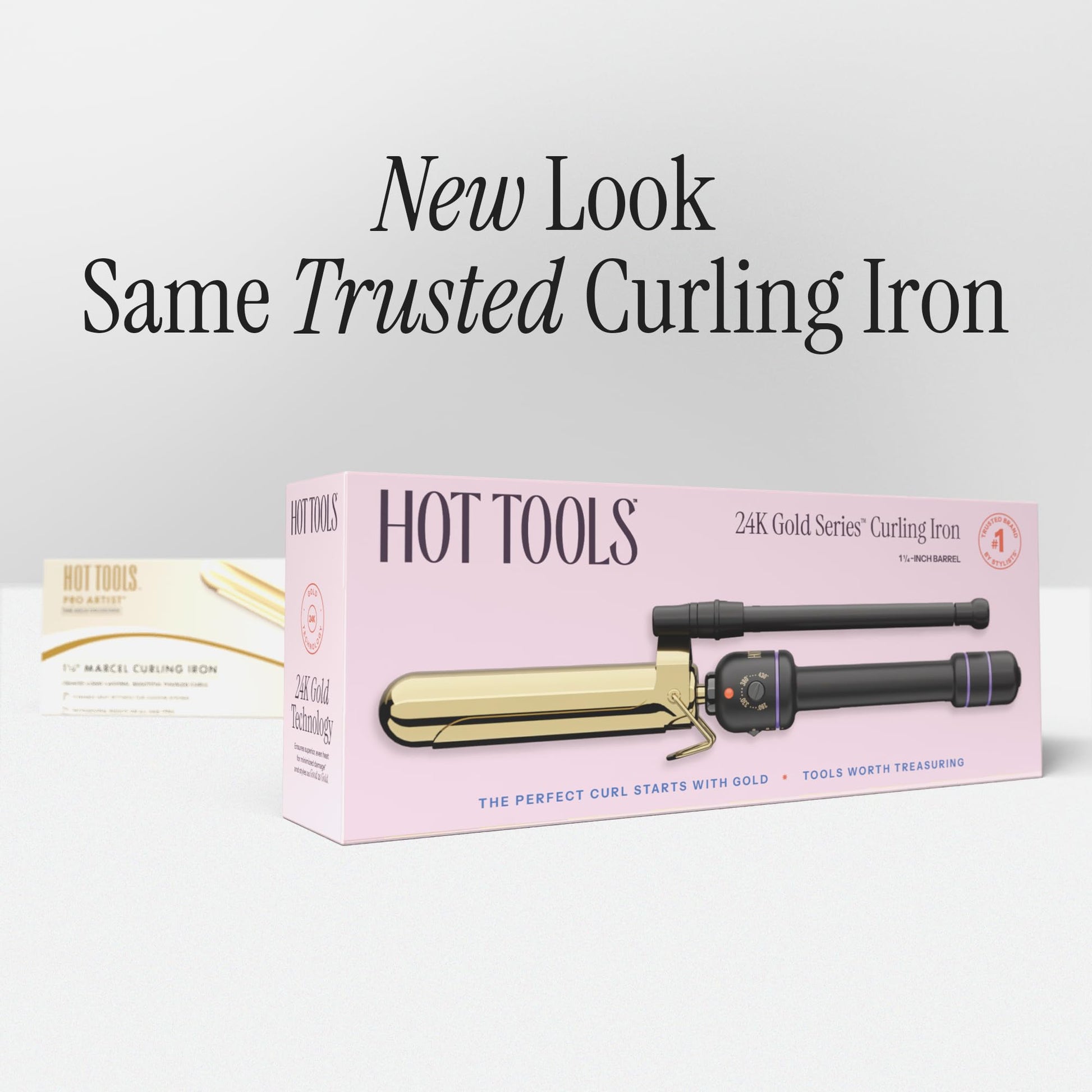 Ergonomic rotating handle of 24K gold Marcel iron