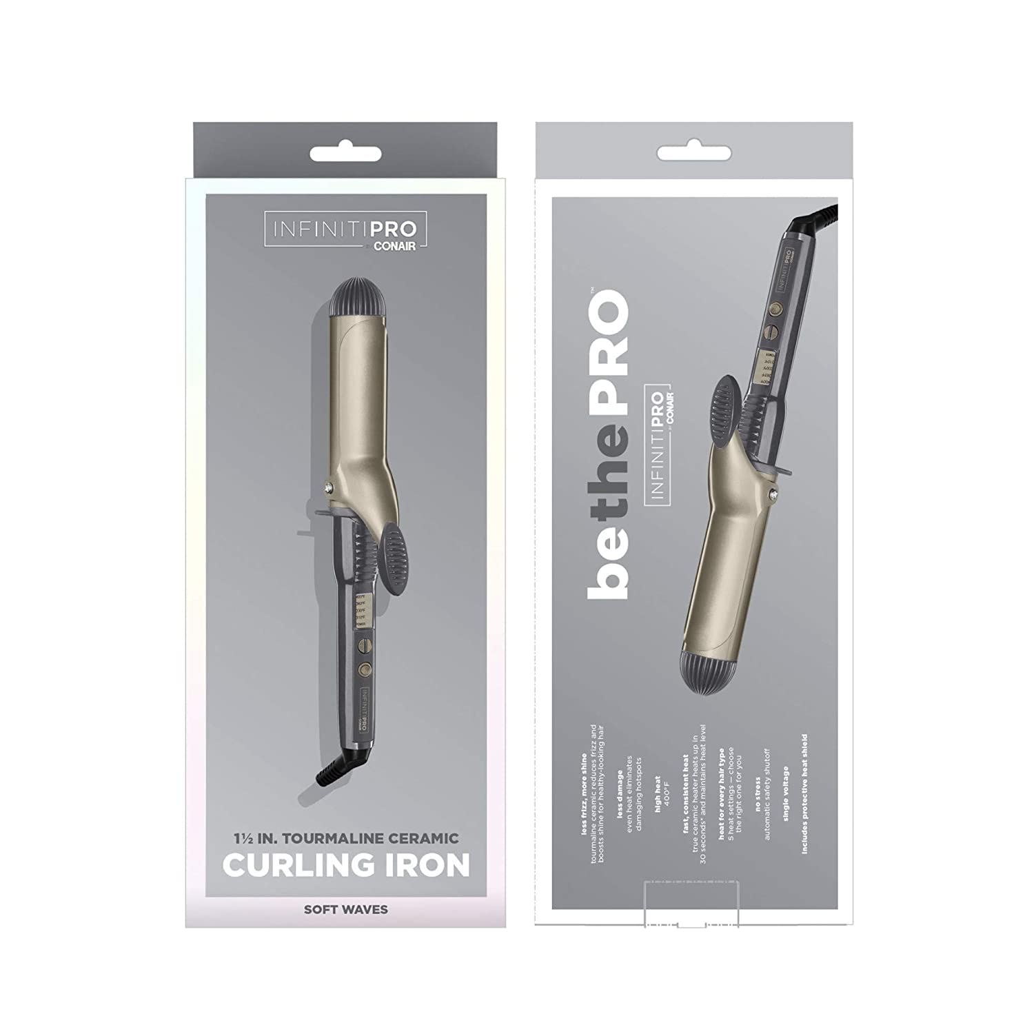 Ergonomic handle and safety stand of Conair curling iron