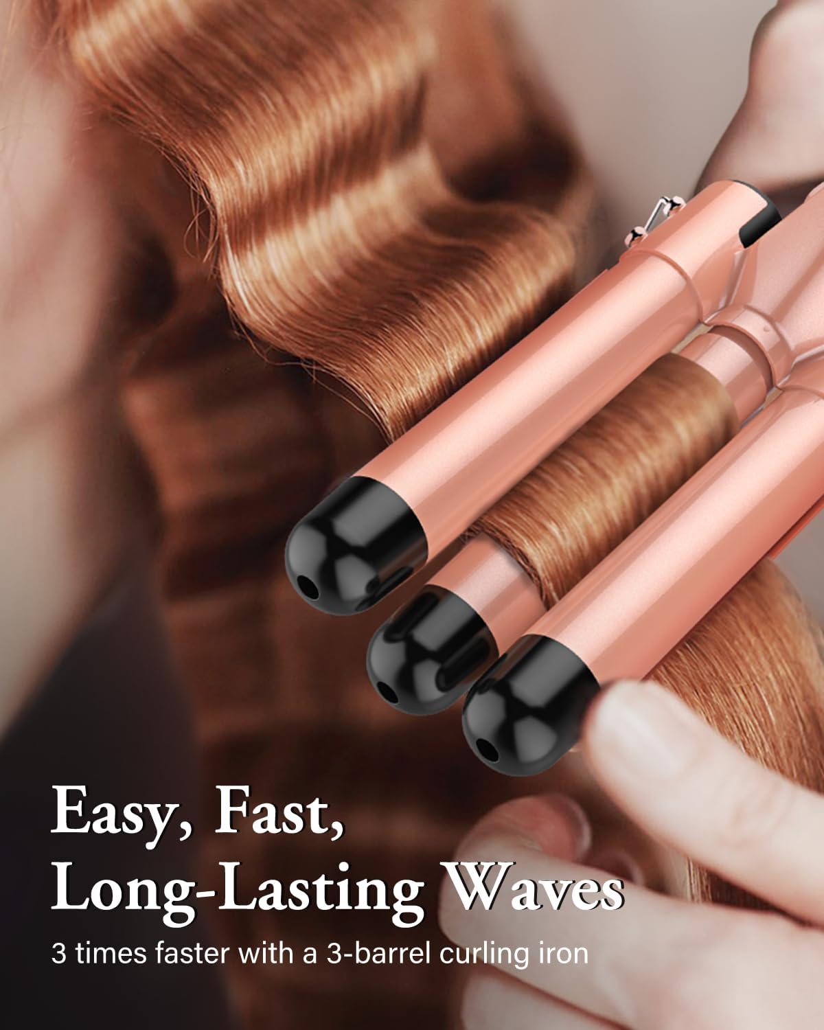 Bestope 3 barrel hair waver attachment close up