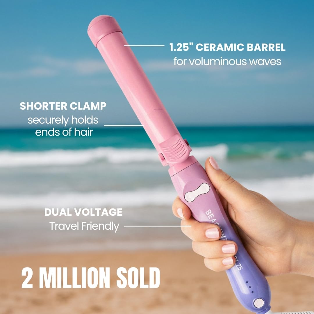 Beachwaver B1 rotating curling iron handle and temperature controls