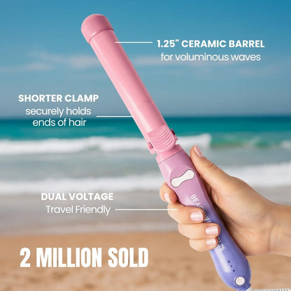 Beachwaver B1 rotating curling iron handle and temperature controls