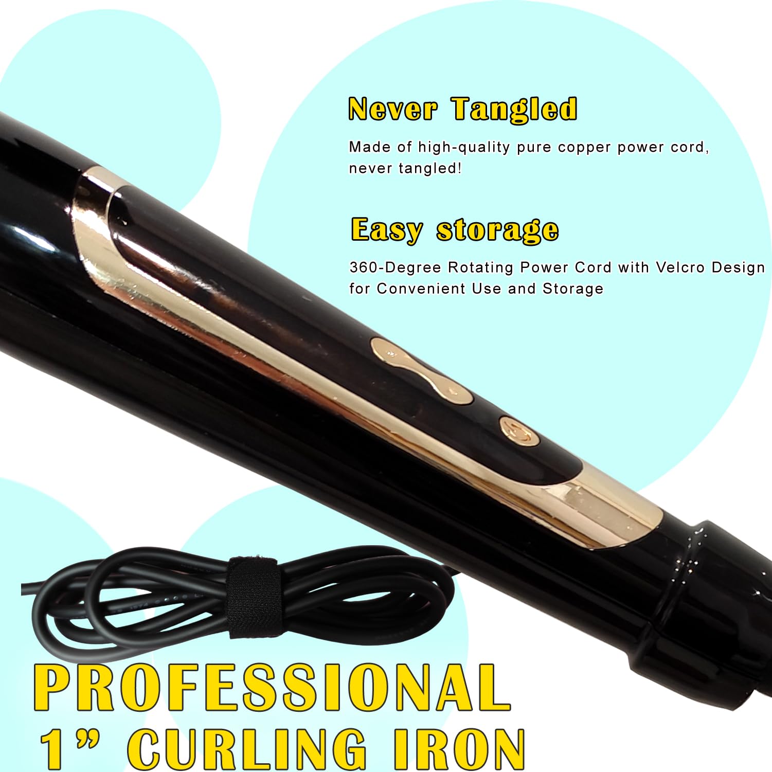 ABP hair styling tool with 360 degree swivel power cord