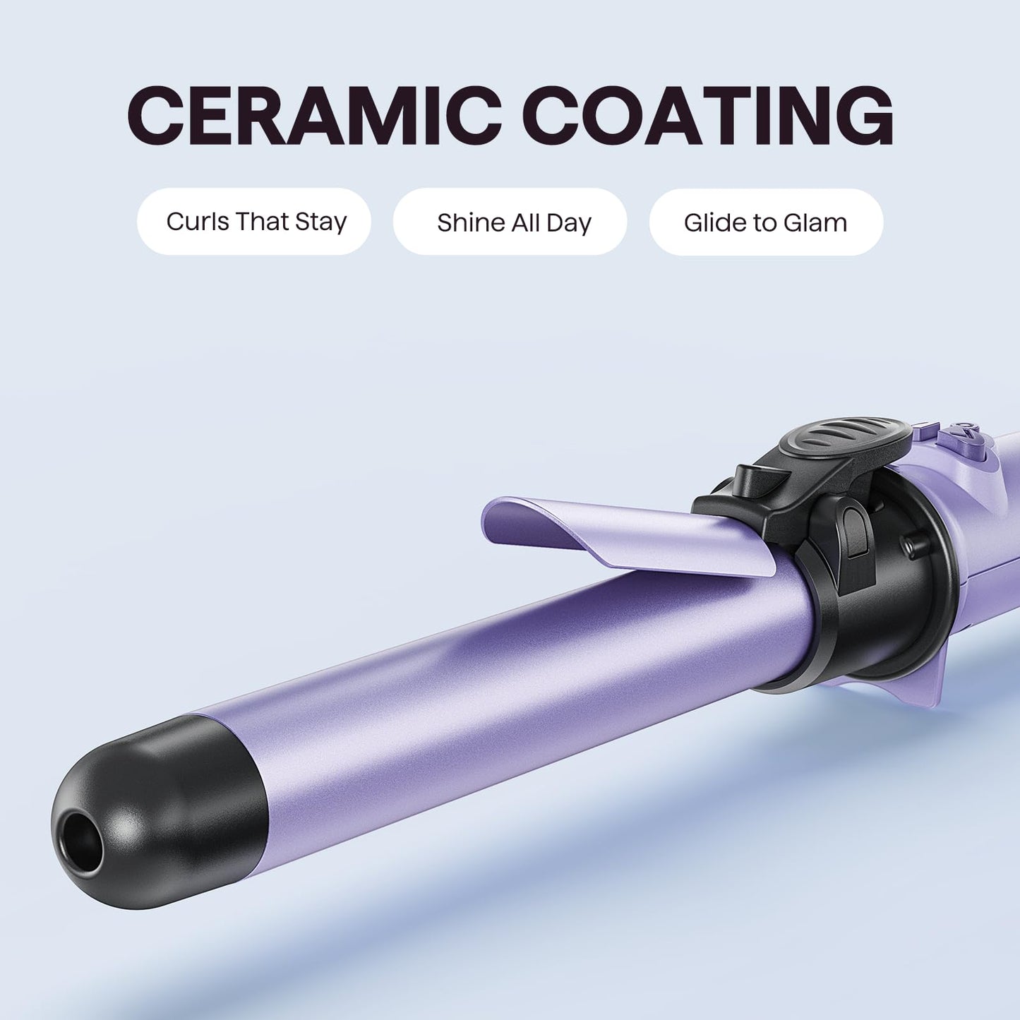 Rose gold automatic hair curler for beachy waves